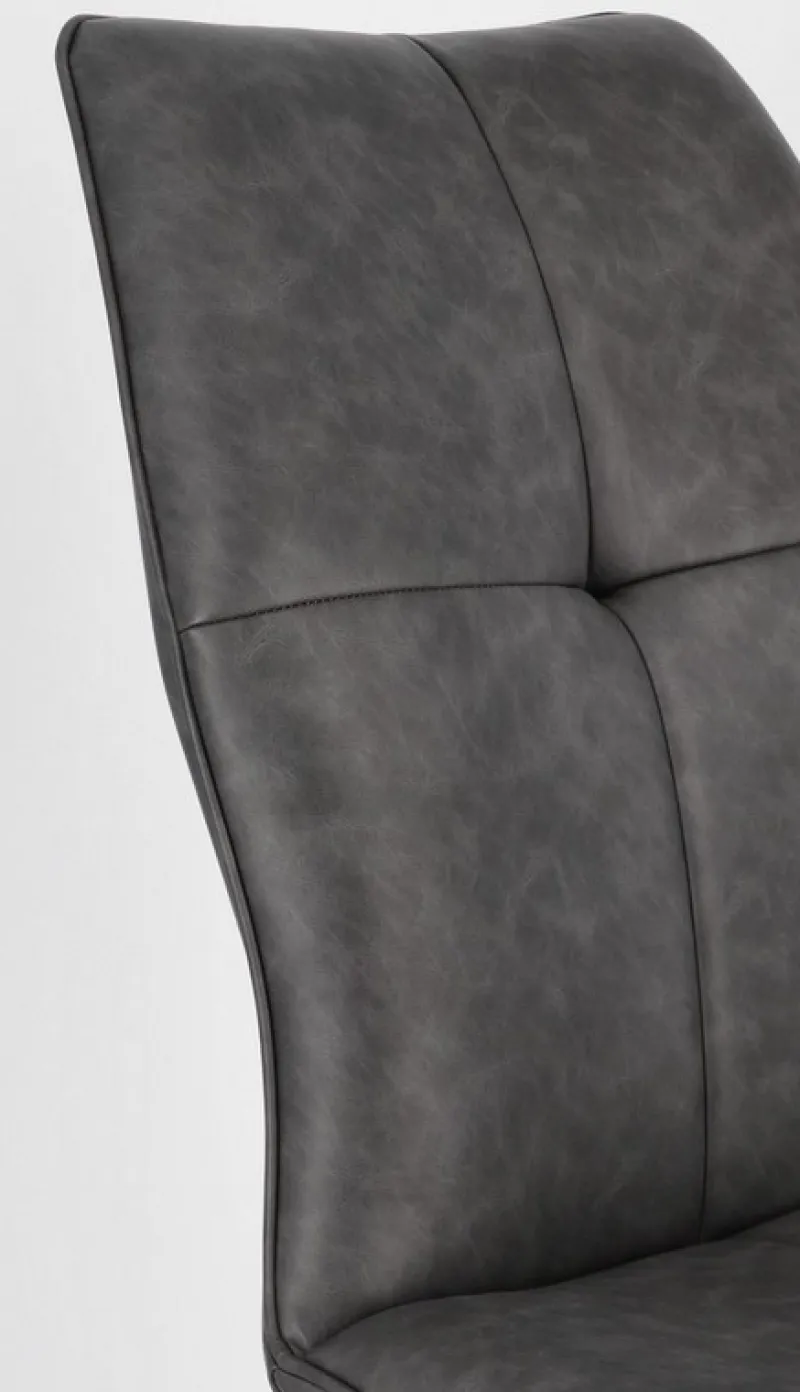 New Bizzotto SEDIA IN ECOPELLE ANTRACITE - KEPLER