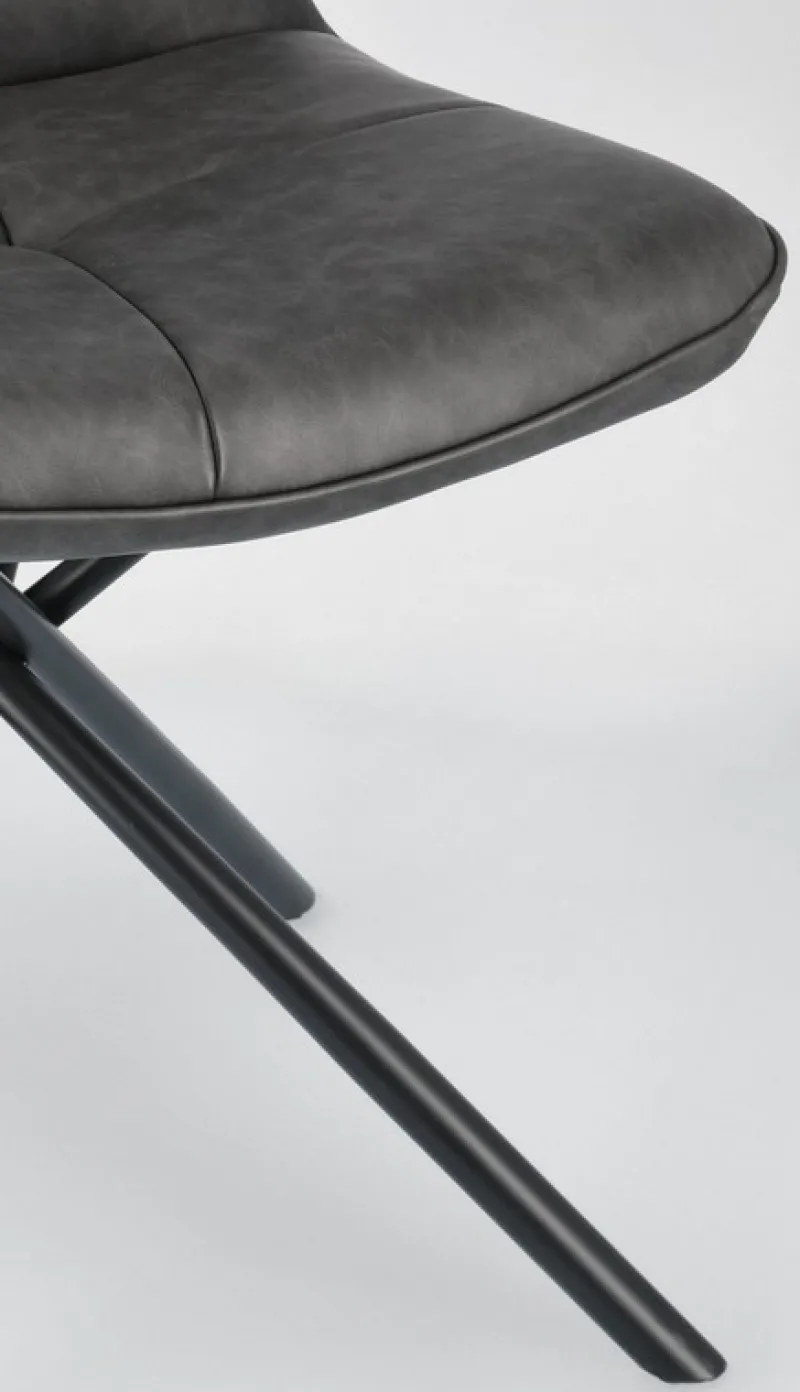 New Bizzotto SEDIA IN ECOPELLE ANTRACITE - KEPLER