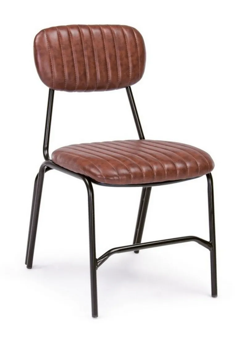 Sale Bizzotto SEDIA IN ECOPELLE ARANCIO - DEBBIE