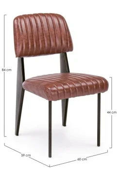 Outlet Bizzotto SEDIA IN ECOPELLE ARANCIO SCURO - NELLY
