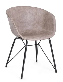 Clearance Bizzotto SEDIA IN ECOPELLE BEIGE - WARHOL