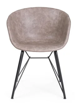 Clearance Bizzotto SEDIA IN ECOPELLE BEIGE - WARHOL