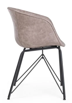 Clearance Bizzotto SEDIA IN ECOPELLE BEIGE - WARHOL