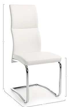 New Bizzotto SEDIA IN ECOPELLE BIANCA - THELMA