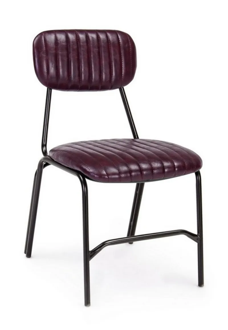 Sale Bizzotto SEDIA IN ECOPELLE BORDEAUX - DEBBIE