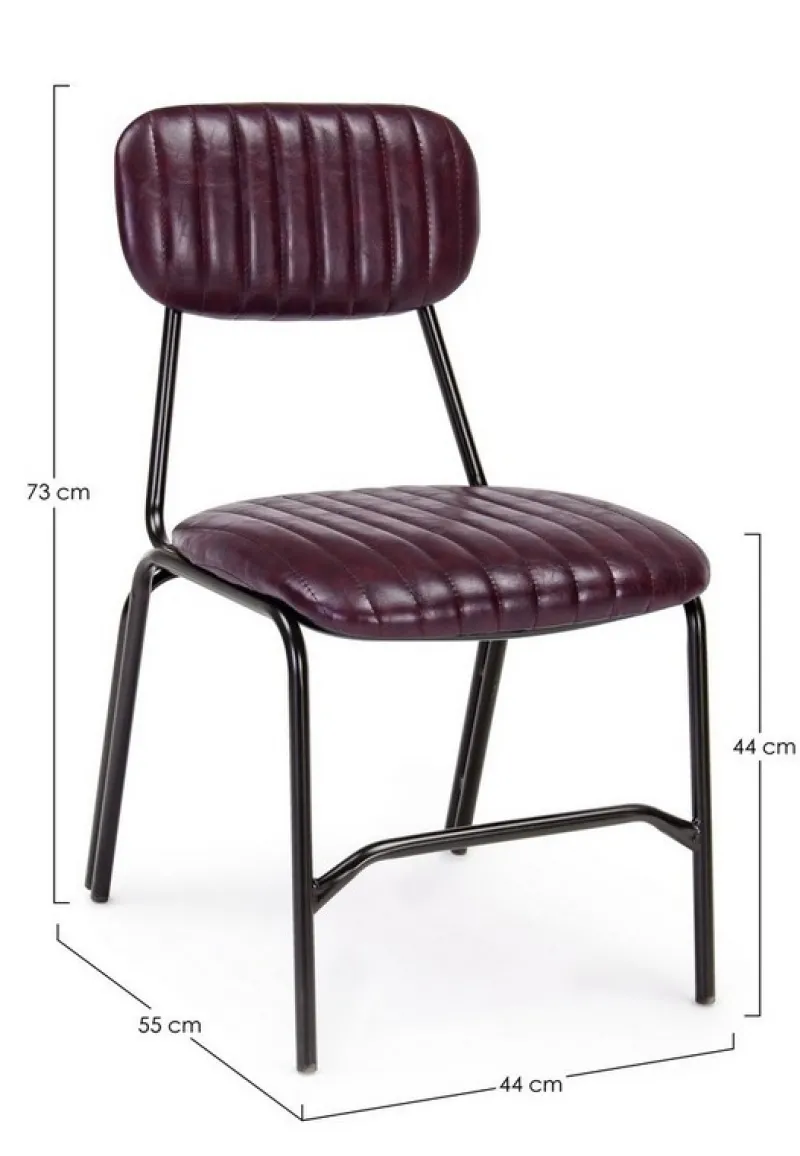 Sale Bizzotto SEDIA IN ECOPELLE BORDEAUX - DEBBIE