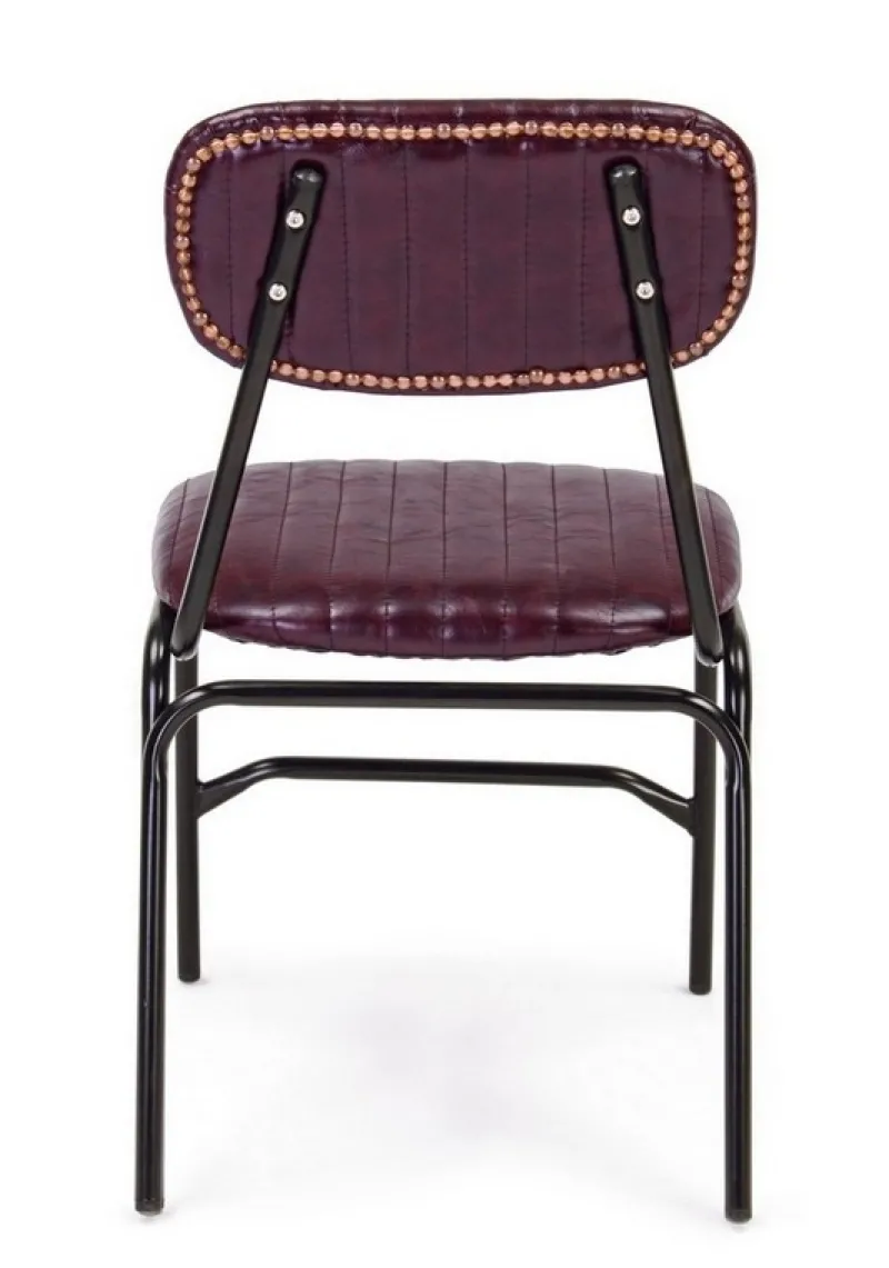 Sale Bizzotto SEDIA IN ECOPELLE BORDEAUX - DEBBIE