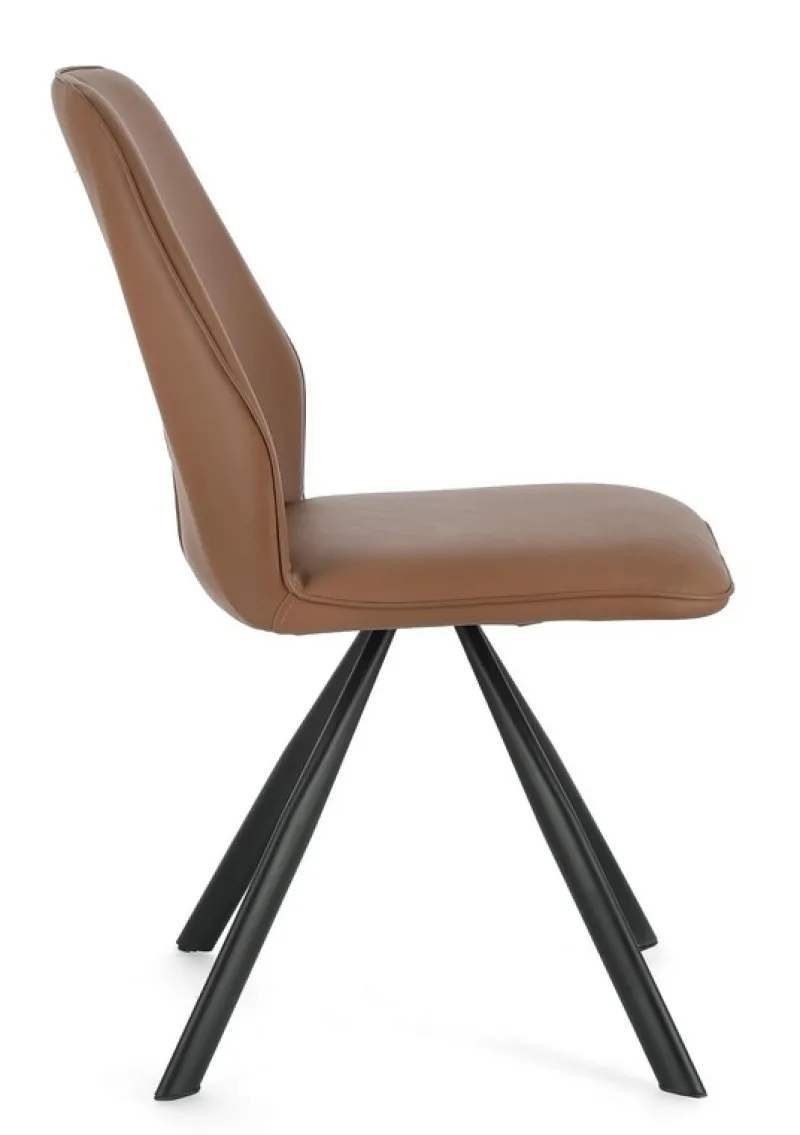 Discount Bizzotto SEDIA IN ECOPELLE COGNAC - MAXWELL