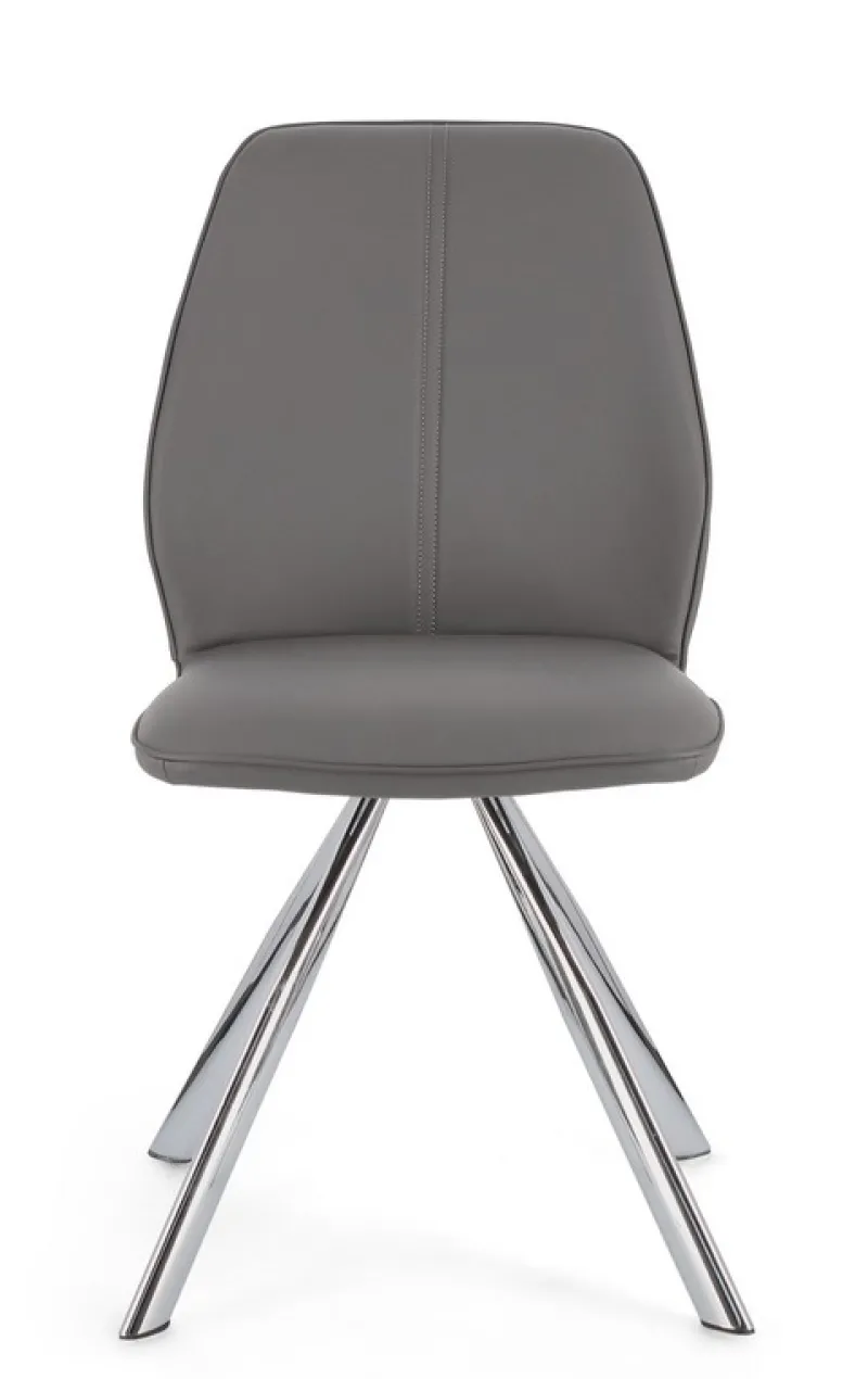 Bizzotto SEDIA IN ECOPELLE GRIGIA - MAXWELL