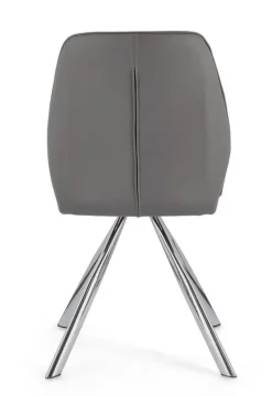 Bizzotto SEDIA IN ECOPELLE GRIGIA - MAXWELL