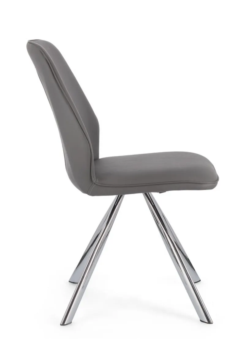 Bizzotto SEDIA IN ECOPELLE GRIGIA - MAXWELL
