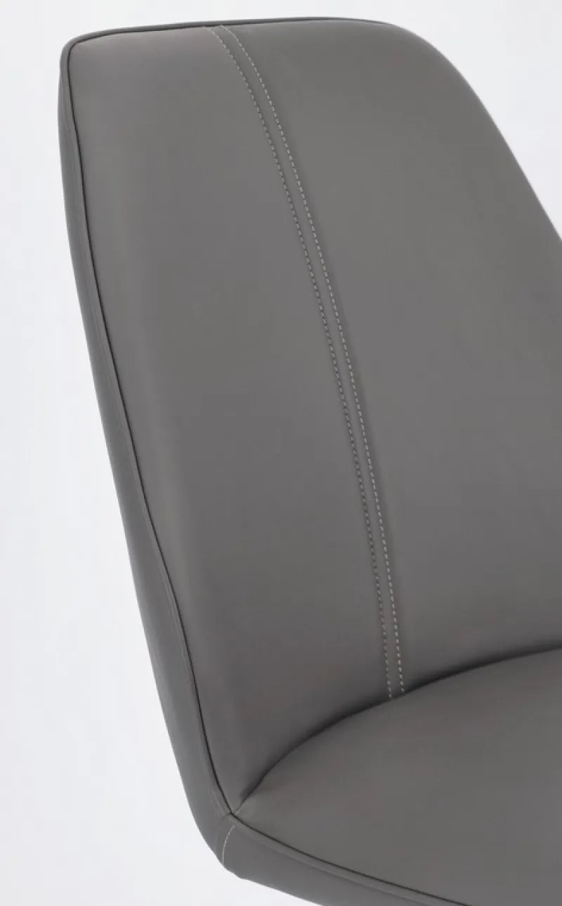 Bizzotto SEDIA IN ECOPELLE GRIGIA - MAXWELL