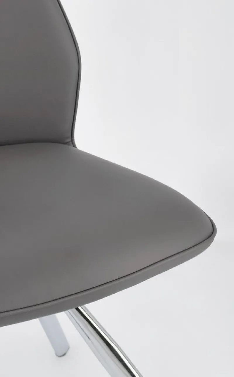 Bizzotto SEDIA IN ECOPELLE GRIGIA - MAXWELL