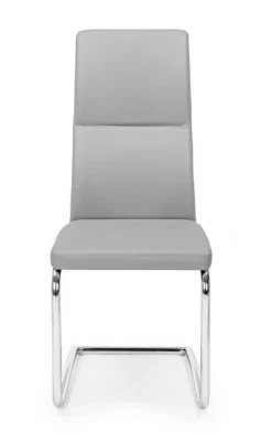 Discount Bizzotto SEDIA IN ECOPELLE GRIGIO CHIARO - THELMA