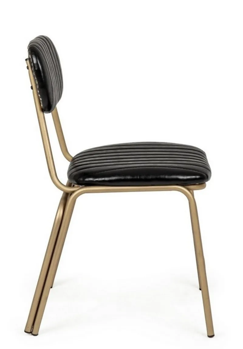 Best Bizzotto SEDIA IN ECOPELLE NERA - ADDY