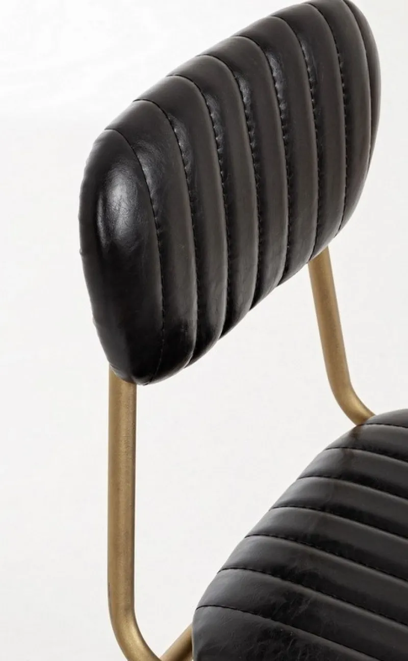 Best Bizzotto SEDIA IN ECOPELLE NERA - ADDY