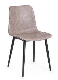 Discount Bizzotto SEDIA IN ECOPELLE NERA - KYRA