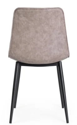 Discount Bizzotto SEDIA IN ECOPELLE NERA - KYRA