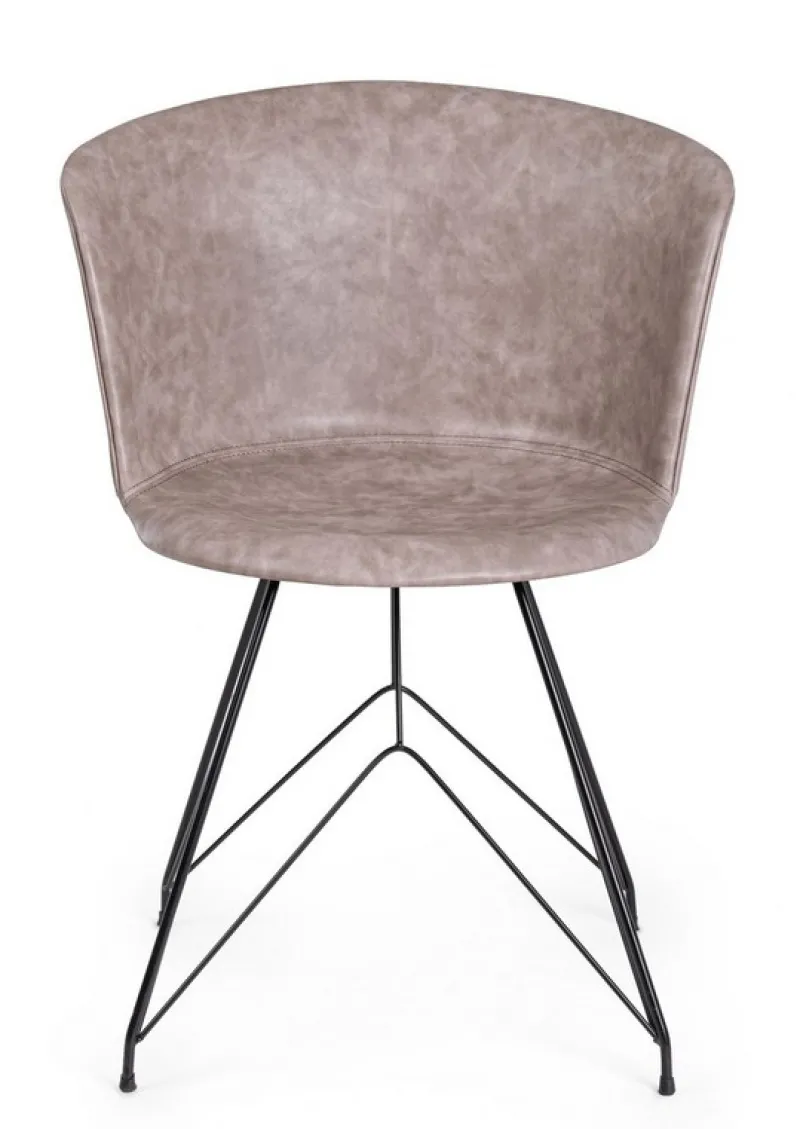 Best Bizzotto SEDIA IN ECOPELLE NERA - LOFT