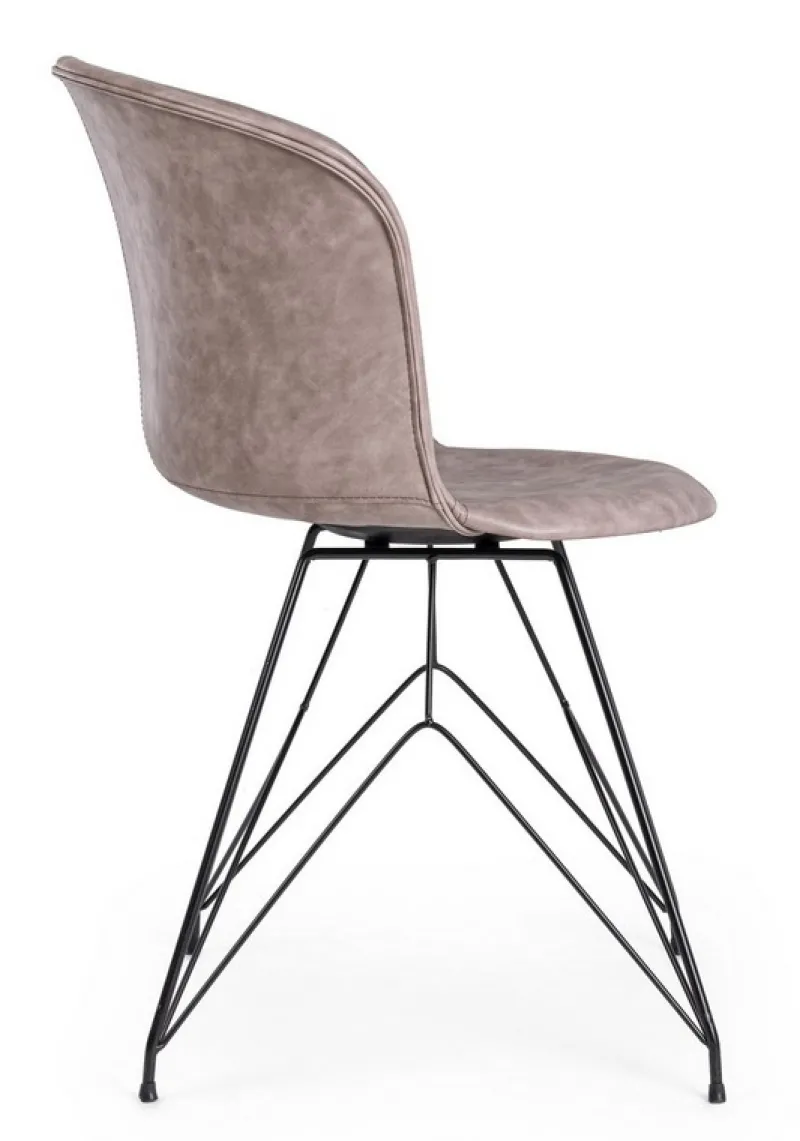 Best Bizzotto SEDIA IN ECOPELLE NERA - LOFT