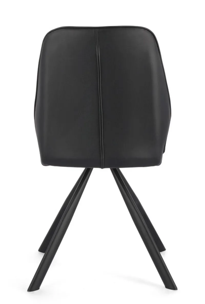 Clearance Bizzotto SEDIA IN ECOPELLE NERA - MAXWELL