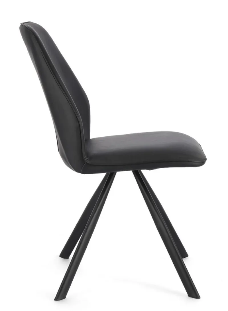 Clearance Bizzotto SEDIA IN ECOPELLE NERA - MAXWELL