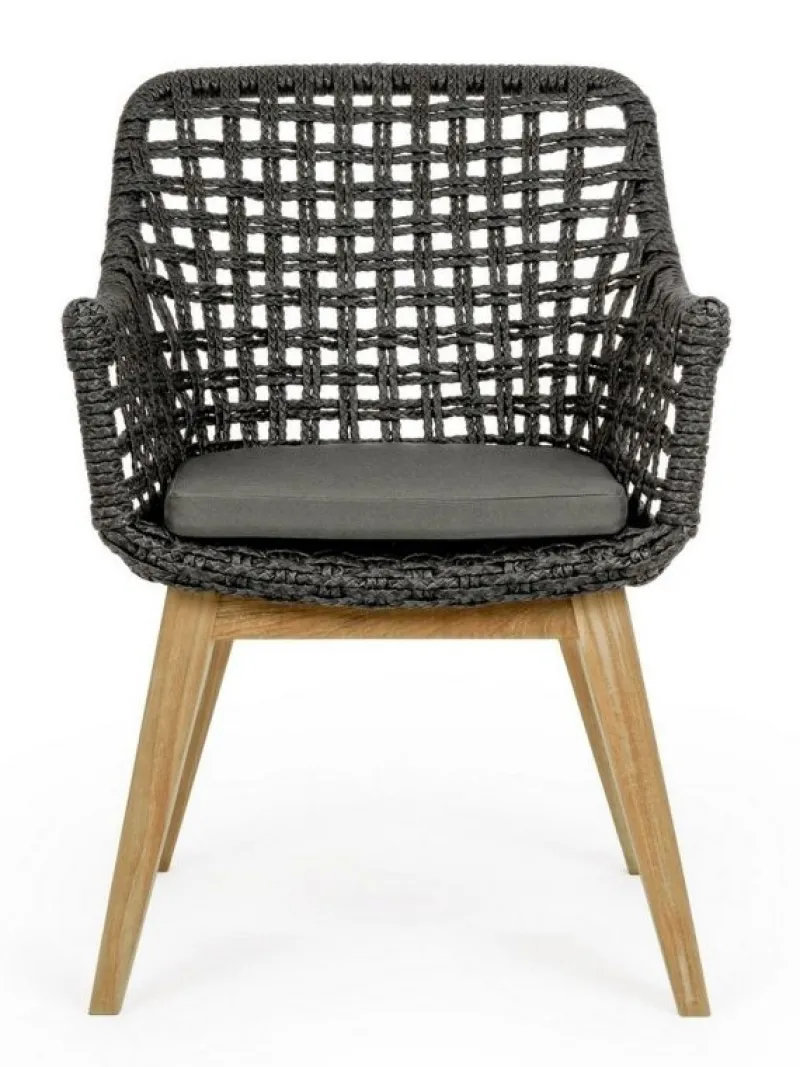 Best Bizzotto SEDIA IN FIBRA SINTETICA NERA - MADISON