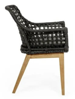 Best Bizzotto SEDIA IN FIBRA SINTETICA NERA - MADISON