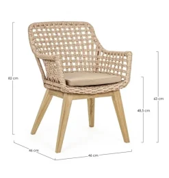 Best Bizzotto SEDIA IN FIBRA SINTETICA NATURALE - MADISON