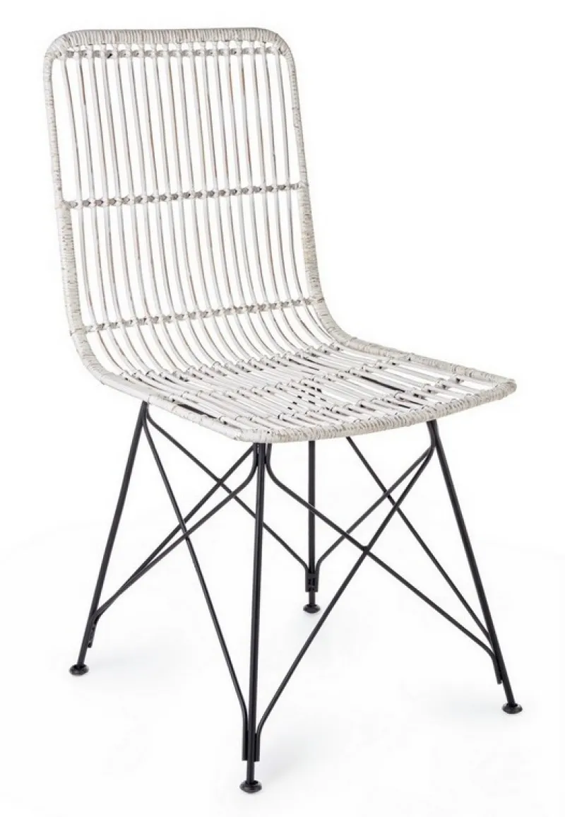 Bizzotto SEDIA IN FIBRE NATURALI BIANCA - LUCILA KUBU