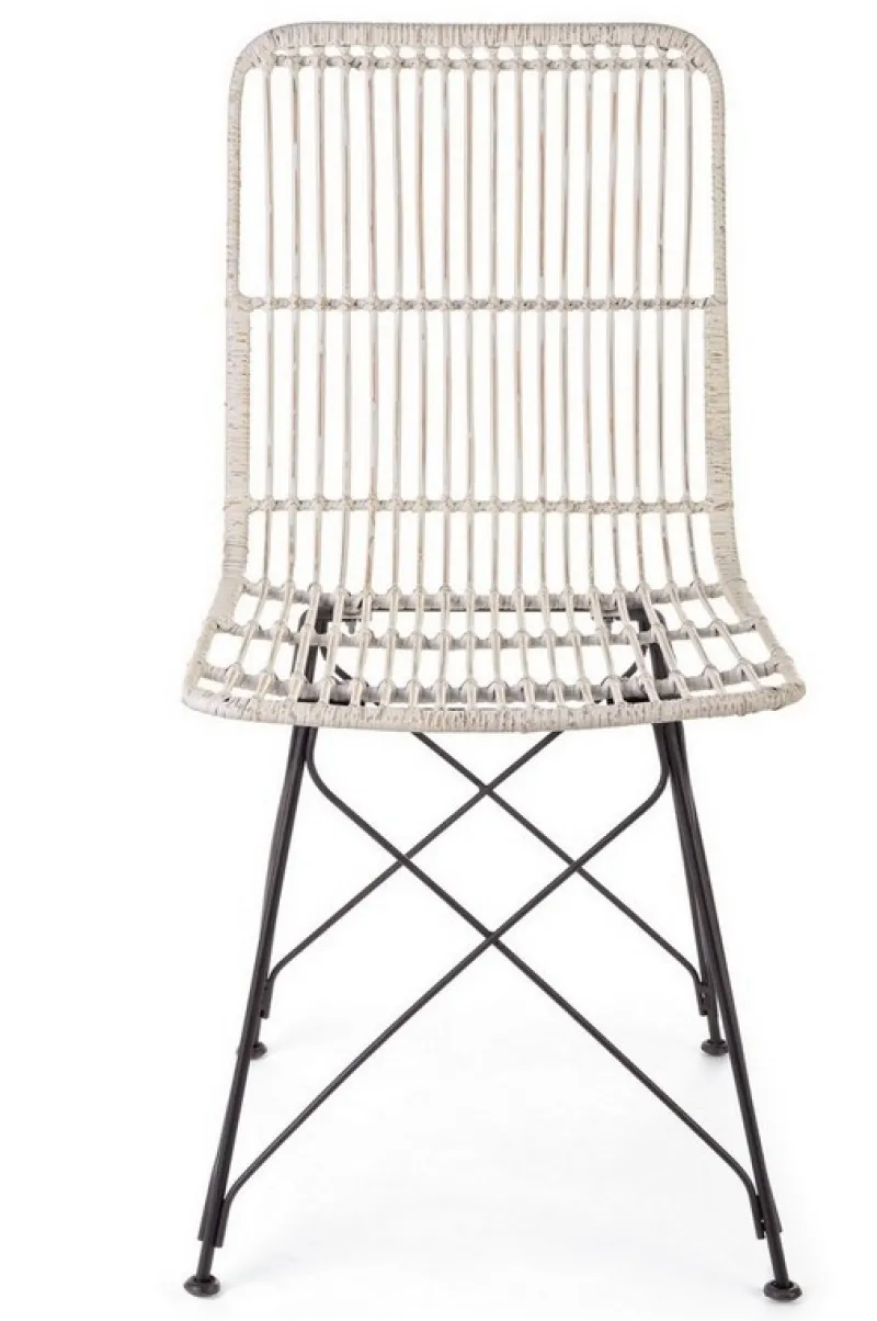 Bizzotto SEDIA IN FIBRE NATURALI BIANCA - LUCILA KUBU