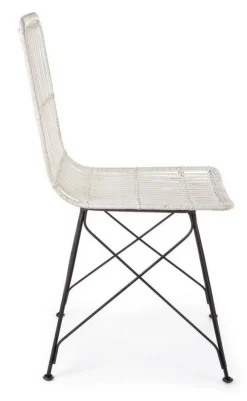 Bizzotto SEDIA IN FIBRE NATURALI BIANCA - LUCILA KUBU