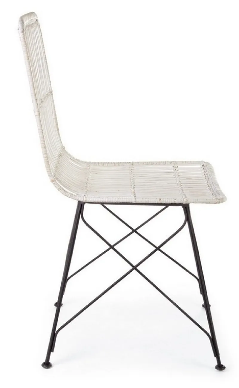 Bizzotto SEDIA IN FIBRE NATURALI BIANCA - LUCILA KUBU
