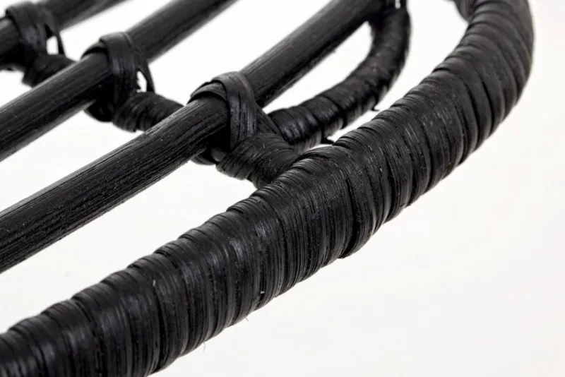 Best Bizzotto SEDIA IN FIBRE NATURALI NERA - LORENA