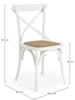 Best Bizzotto SEDIA IN LEGNO BIANCA - CROSS