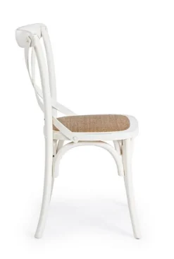 Best Bizzotto SEDIA IN LEGNO BIANCA - CROSS