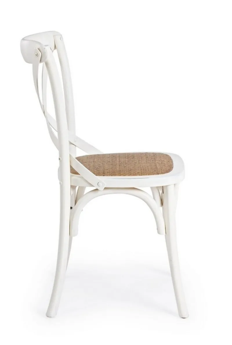 Best Bizzotto SEDIA IN LEGNO BIANCA - CROSS