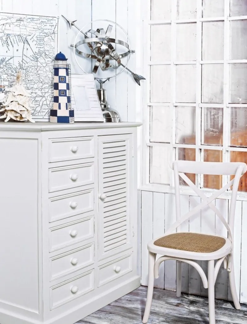 Best Bizzotto SEDIA IN LEGNO BIANCA - CROSS