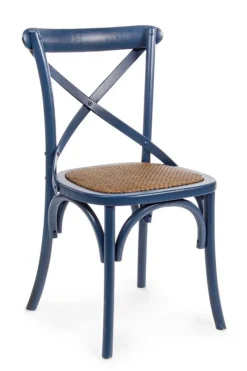 Outlet Bizzotto SEDIA IN LEGNO BLU - CROSS