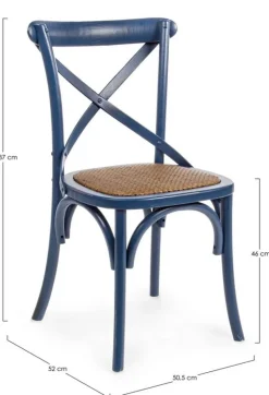 Outlet Bizzotto SEDIA IN LEGNO BLU - CROSS