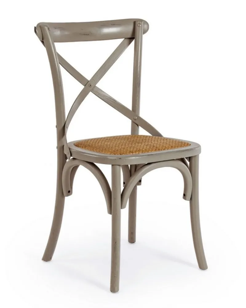Sale Bizzotto SEDIA IN LEGNO GRIGIO SCURO - CROSS