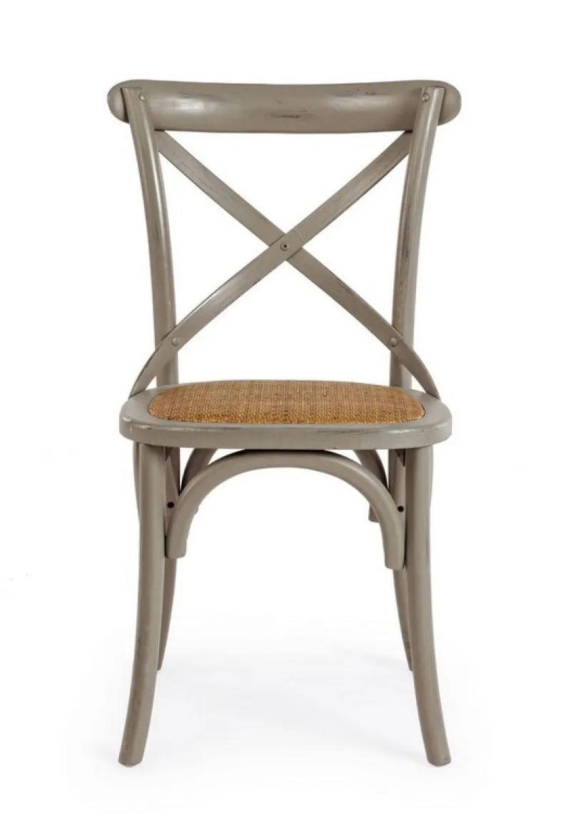 Sale Bizzotto SEDIA IN LEGNO GRIGIO SCURO - CROSS