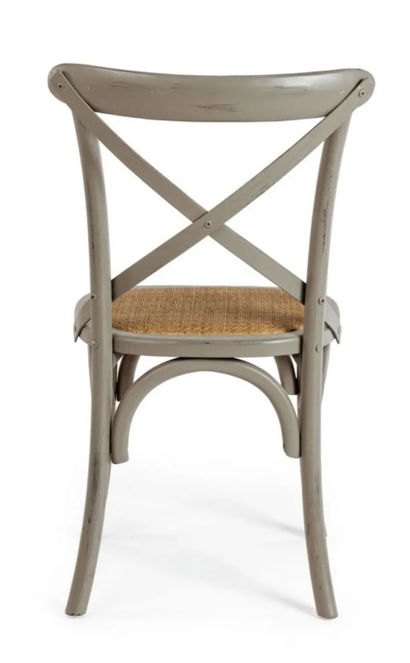 Sale Bizzotto SEDIA IN LEGNO GRIGIO SCURO - CROSS