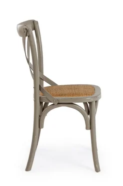 Sale Bizzotto SEDIA IN LEGNO GRIGIO SCURO - CROSS
