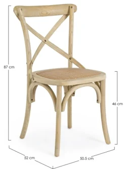 Bizzotto SEDIA IN LEGNO NATURALE - CROSS