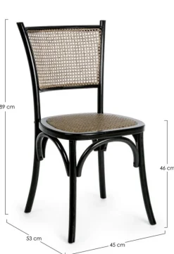 Best Bizzotto SEDIA IN LEGNO NERA - CARREL