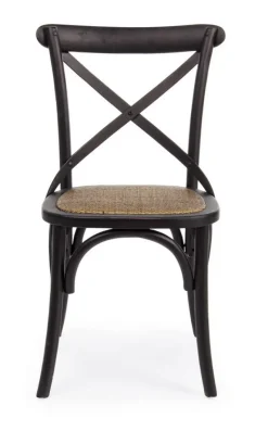 Outlet Bizzotto SEDIA IN LEGNO NERA - CROSS
