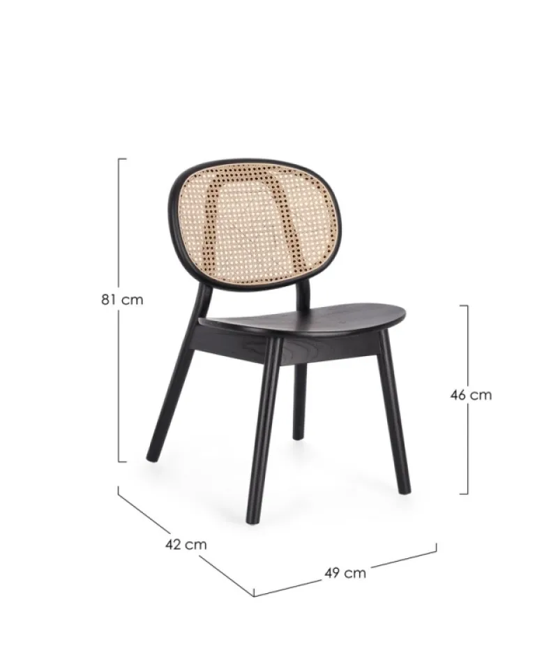 Sale Bizzotto SEDIA IN LEGNO NERO - ADOLIS