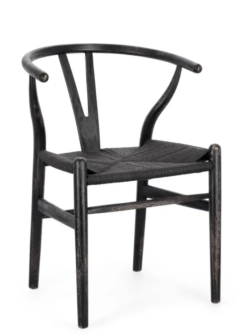 Outlet Bizzotto SEDIA IN LEGNO NERO - ARTEMIA