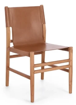 New Bizzotto SEDIA IN PELLE COGNAC - CAROLINE